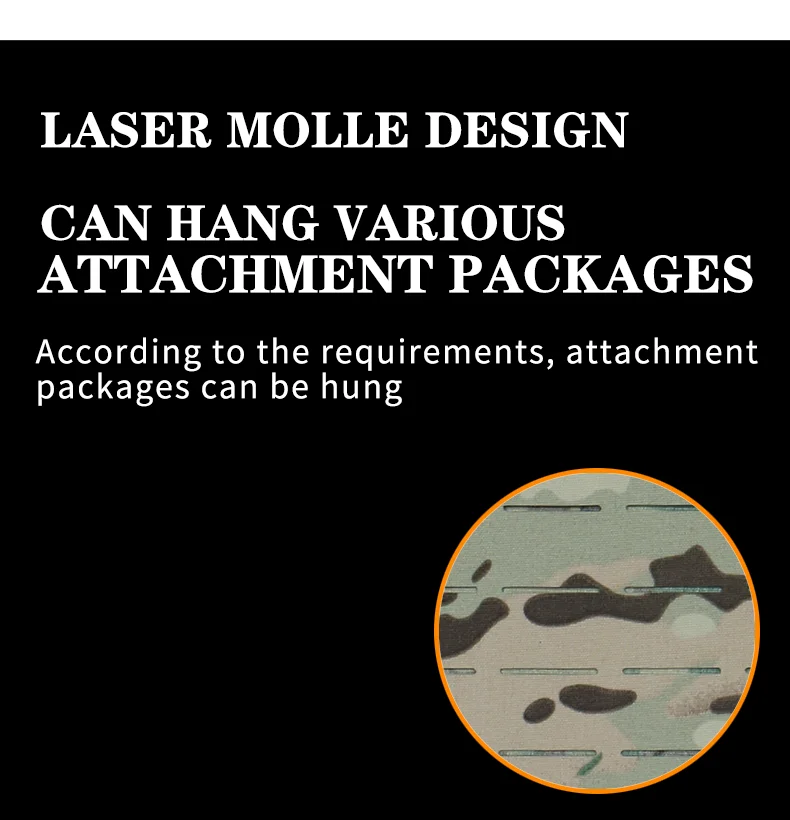 Configuración con accesorios en MOLLE
