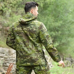 HAN WILD M65 Cortavientos Táctico para Hombre - Chaqueta de Senderismo