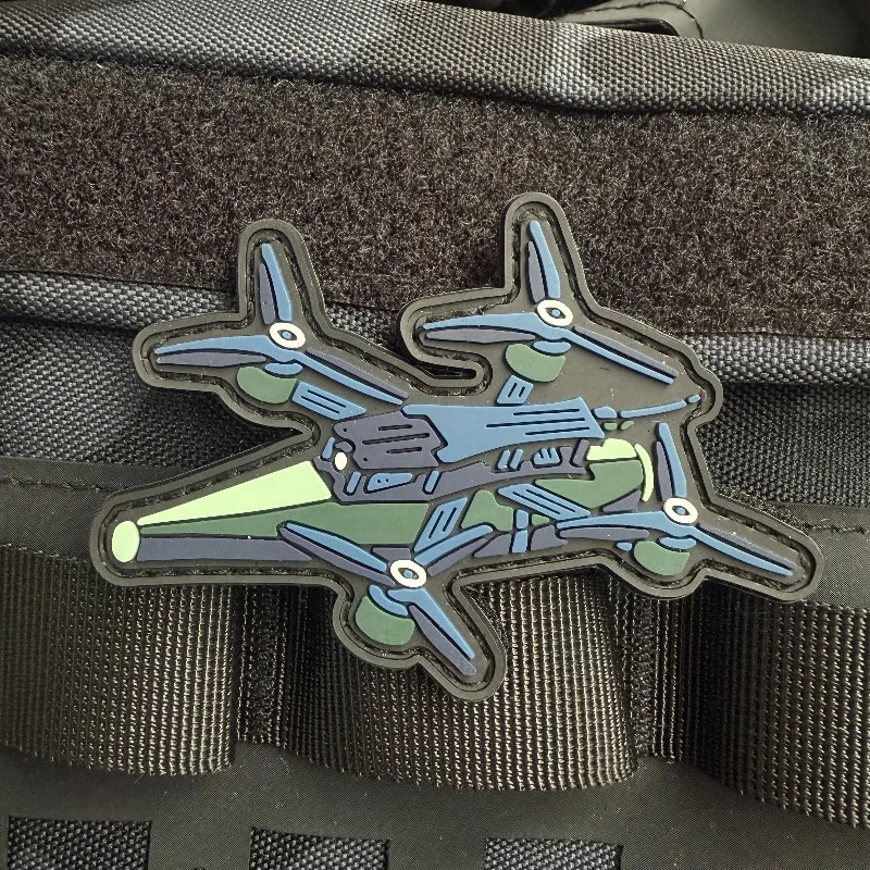 Parche táctico militar PVC velcro – diseño dron para chaleco y mochila - imagen 5