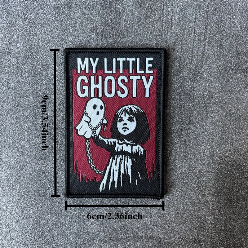 MY LITTLE GHOSTY Parche táctico moral con gancho y bucle para ropa - imagen 4