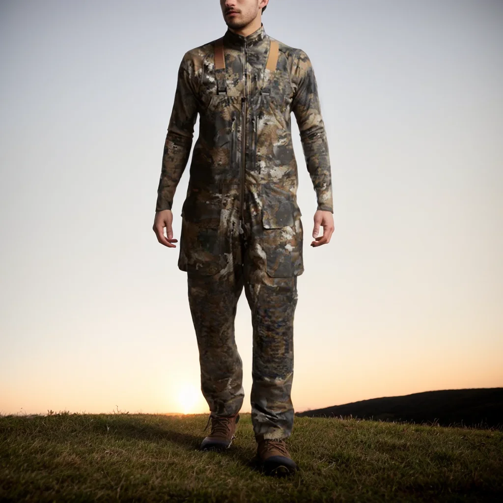 Hudson traje caza pato camuflaje superior con pantalón y babero - imagen 3