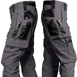 Pantalones tácticos cargo rectos de senderismo con bolsillos