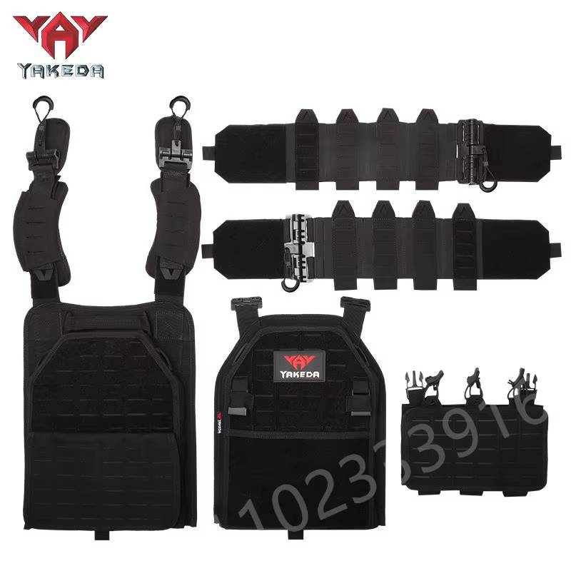 YAKEDA Chaleco Táctico Portaplacas Ajustable para Airsoft - imagen 4