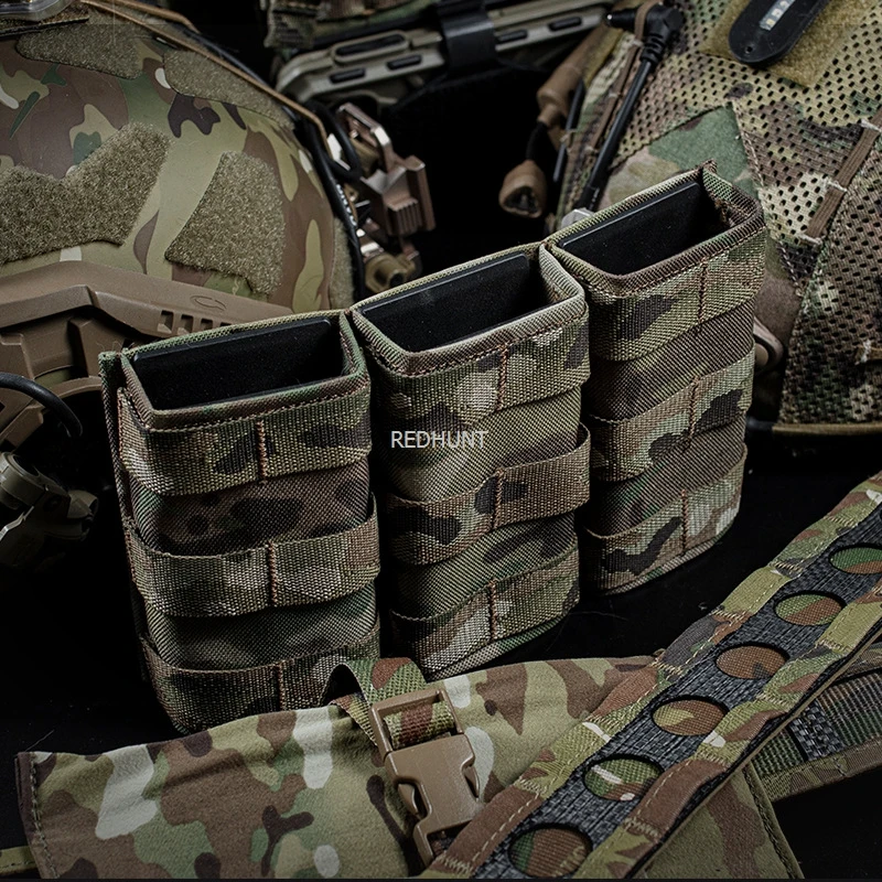 Bolsa tactica Molle triple cargador 7,62 para chaleco Mag - imagen 5