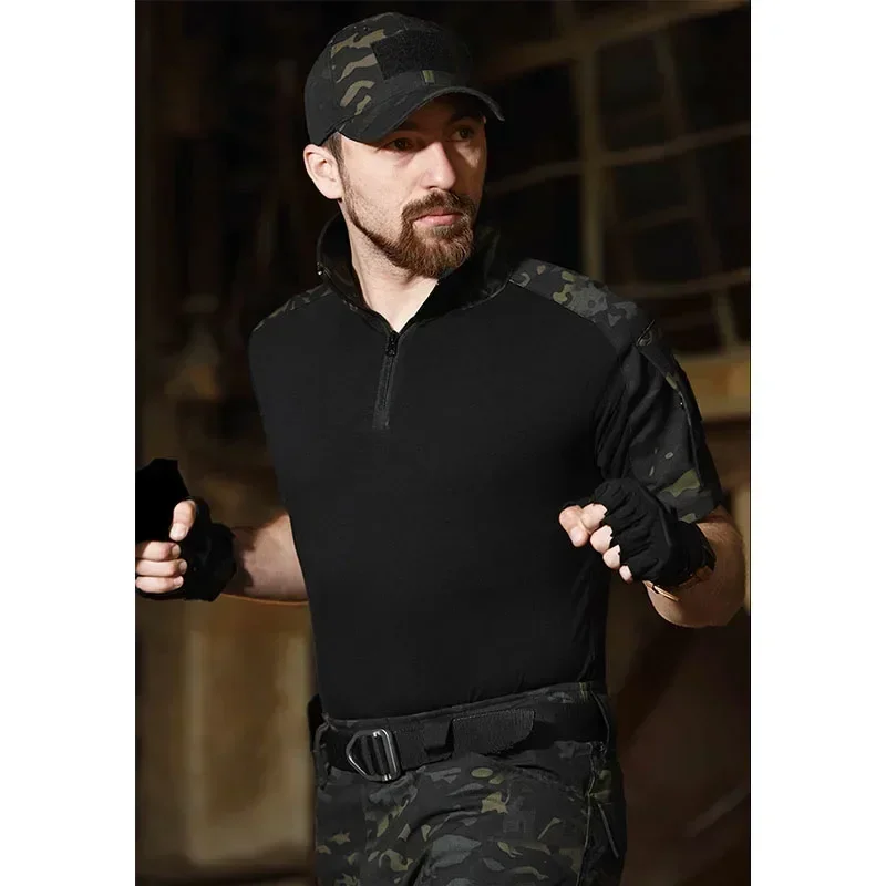 Conjunto táctico MCBK ripstop con bolsillos, camuflaje negro - imagen 4