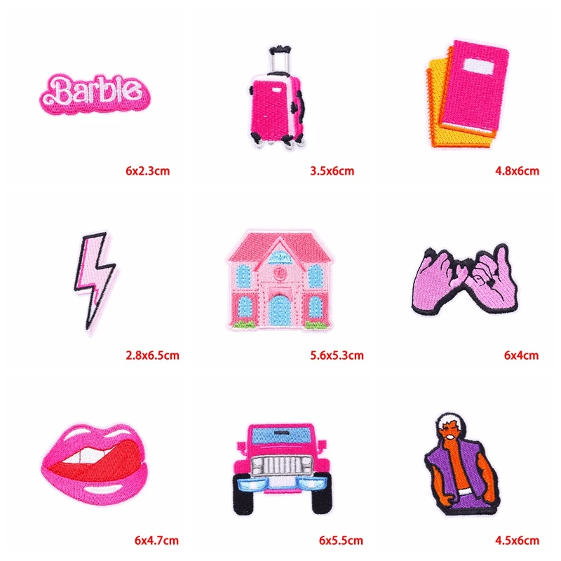 Parche bordado decorativo rosa para ropa y bolsos – Insignia para coser - imagen 2