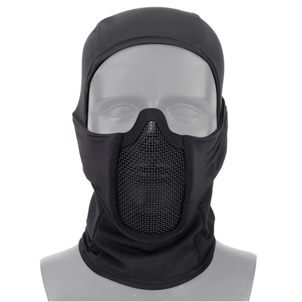 Balaclava táctica media cara malla transpirable para airsoft y caza - imagen 3