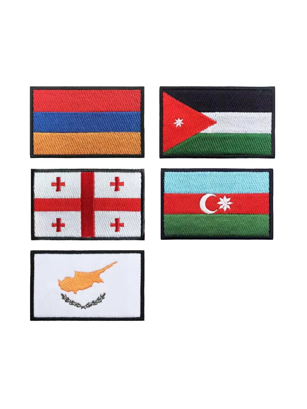 Parche bordado de bandera militar