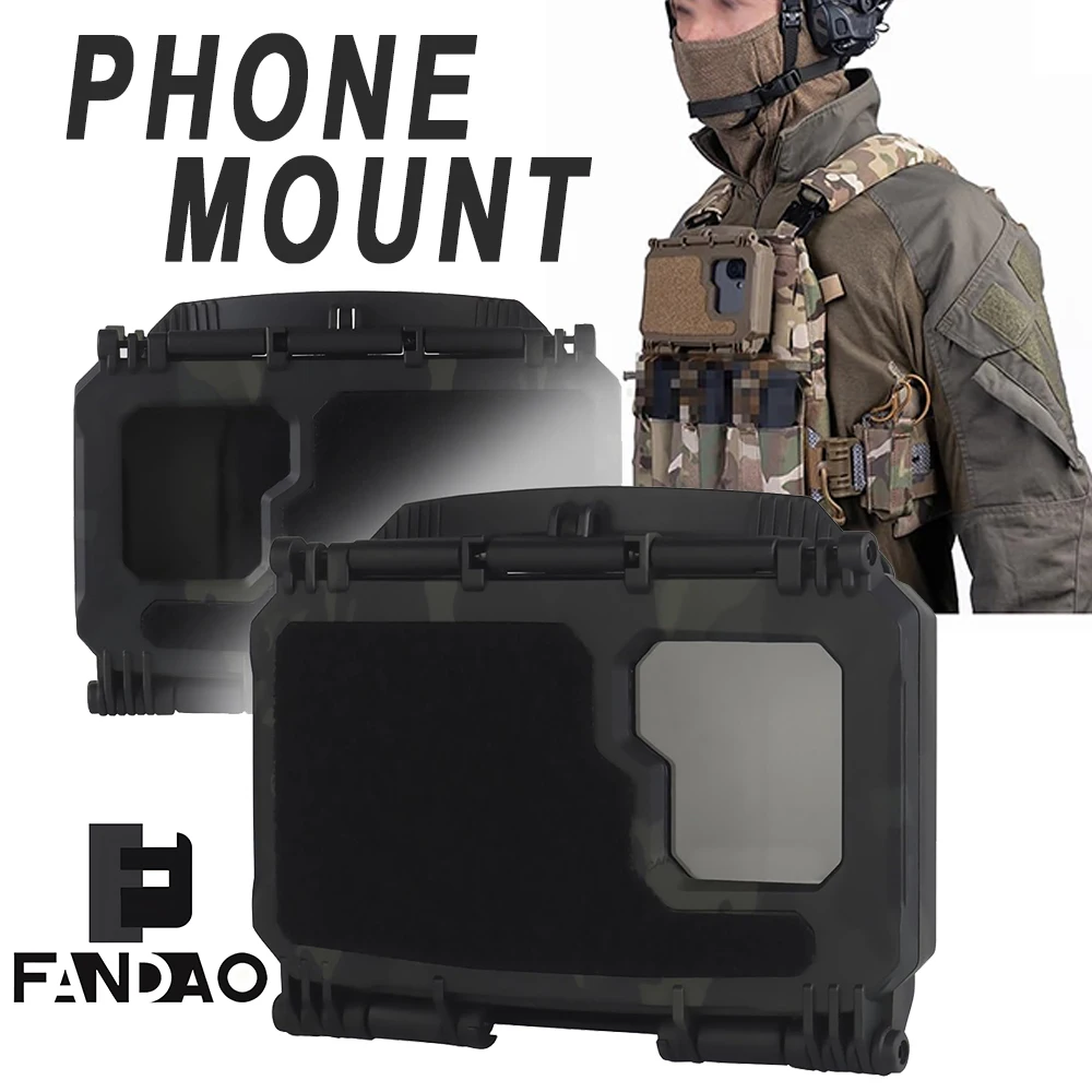 Soporte táctico MOLLE teléfono Quick Release abatible con ventana - imagen 3