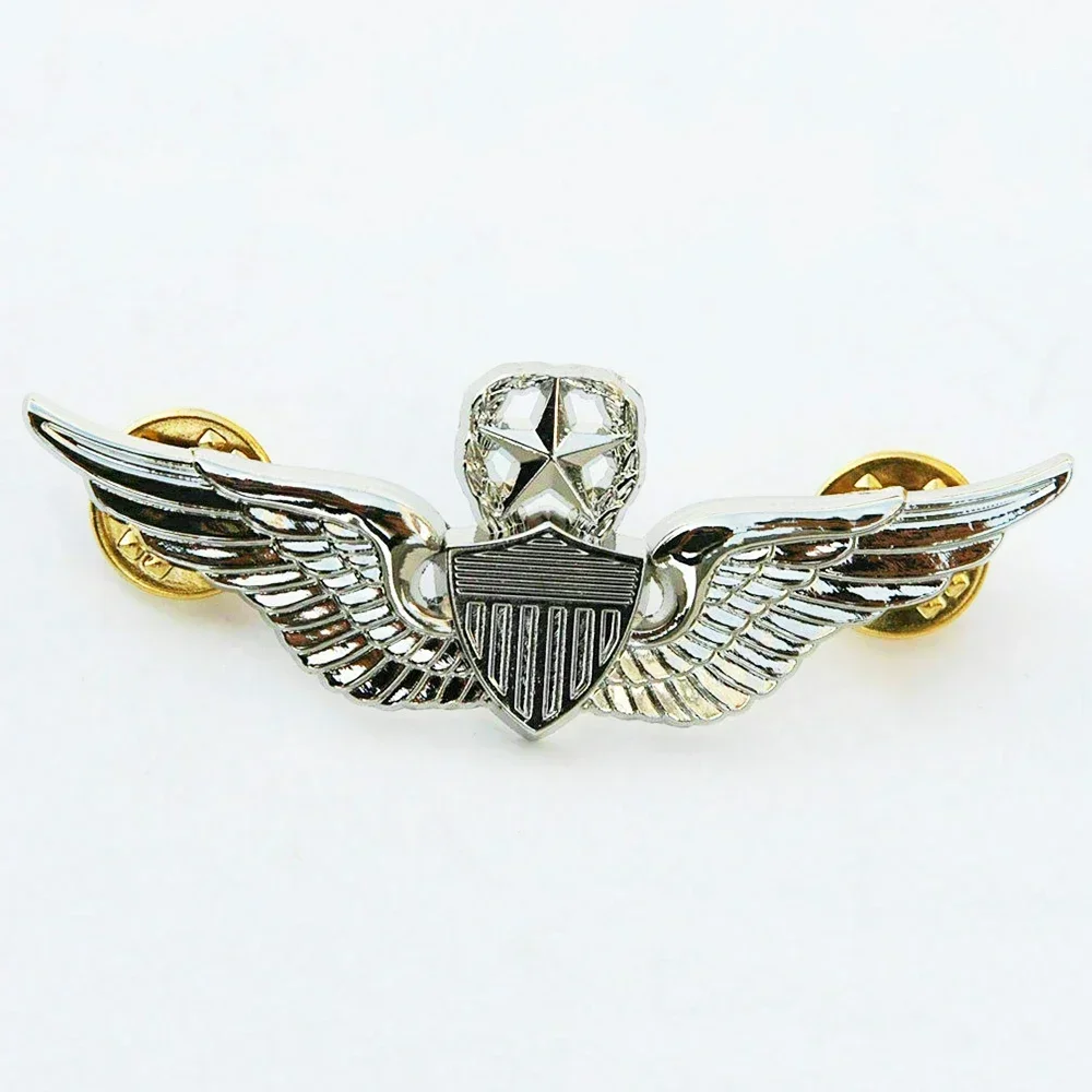 Pin militar metal alas de comando EE. UU., plateado