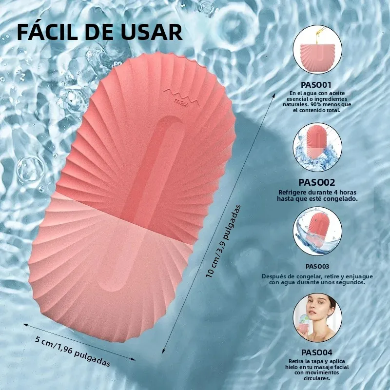 Molde de silicona facial para hielo, refresca y calma la piel - imagen 5