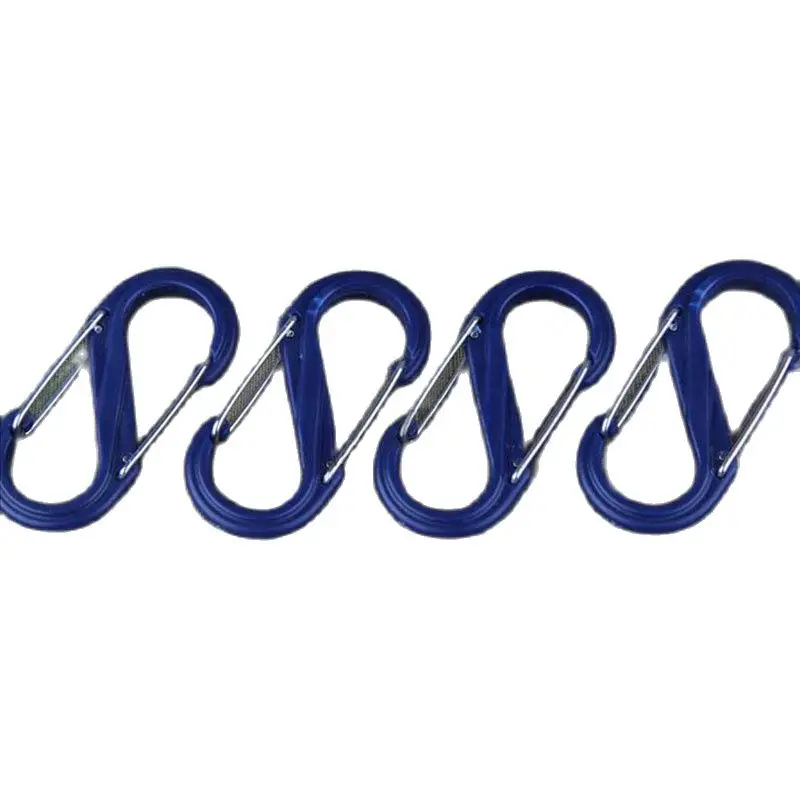 Hebillas S tácticas de nailon azul vista frontal