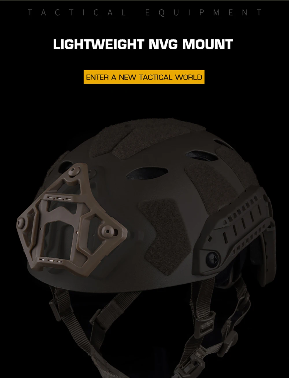 Soporte ligero para NVG montado en casco