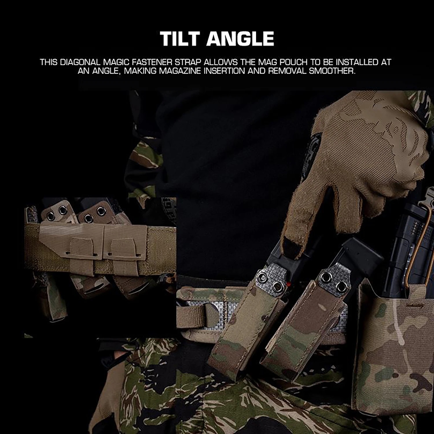 Correa sujeción Molle Mag para pistola y funda - Montaje cinturón - imagen 4