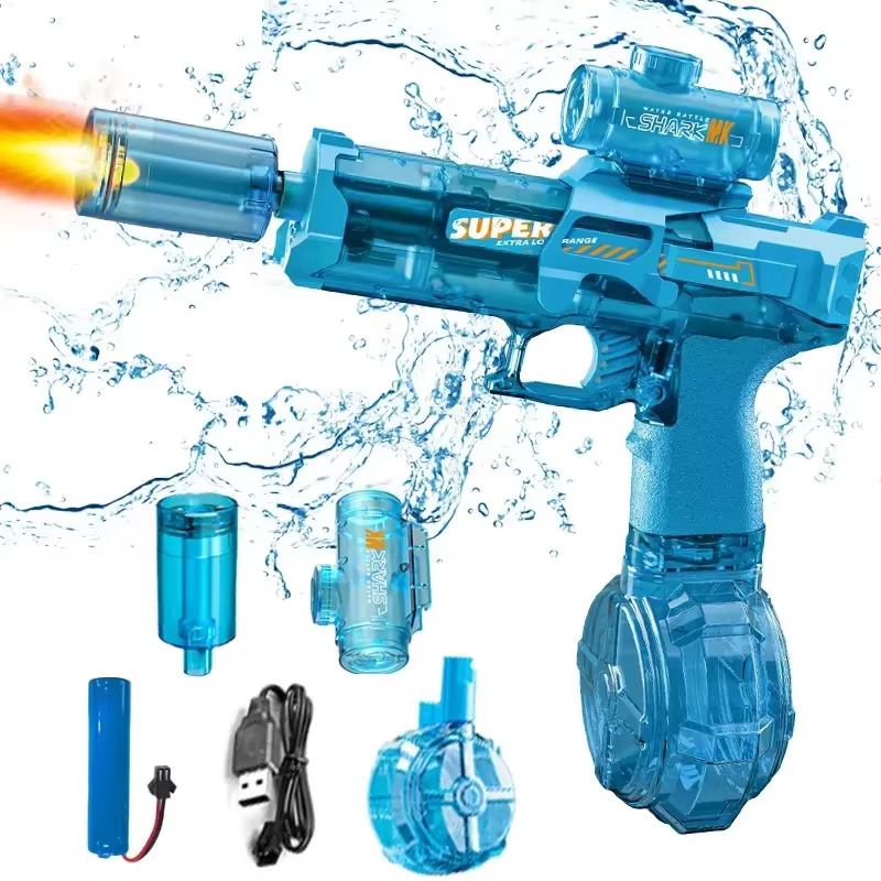 Vista de la pistola de agua con detalles