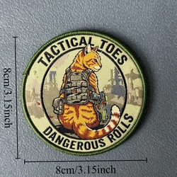 Parche táctico gato insignia moral con velcro gancho y bucle ropa