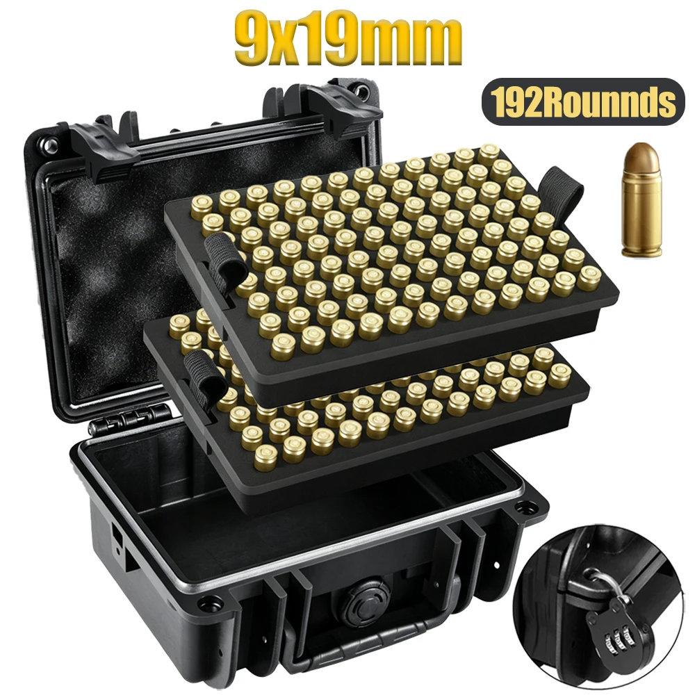 Caja táctica para munición 9 mm con cierre y estuche portátil - imagen 2