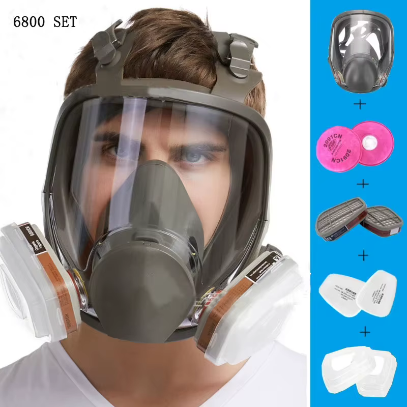6800 Máscara de gas cara completa filtro A2P3 protección industrial - imagen 2