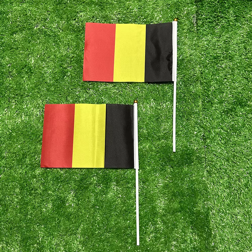 Bandera belga de mano 14x21 cm - para actividades deportivas - imagen 2