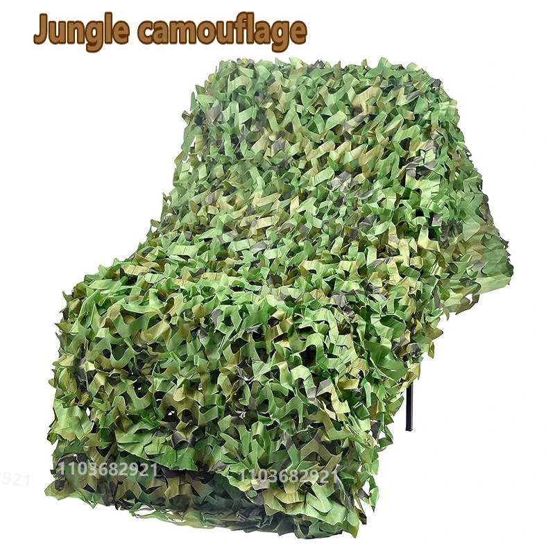 Red de camuflaje verde puro táctica para ocultación y soporte - imagen 4