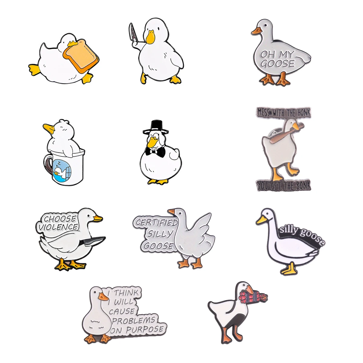 Alfiler pato meme rebelión – juego de broches de actitud - imagen 4