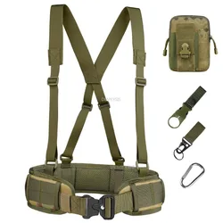 Cinturón Táctico MOLLE Airsoft Caza – Resistente y Multifuncional