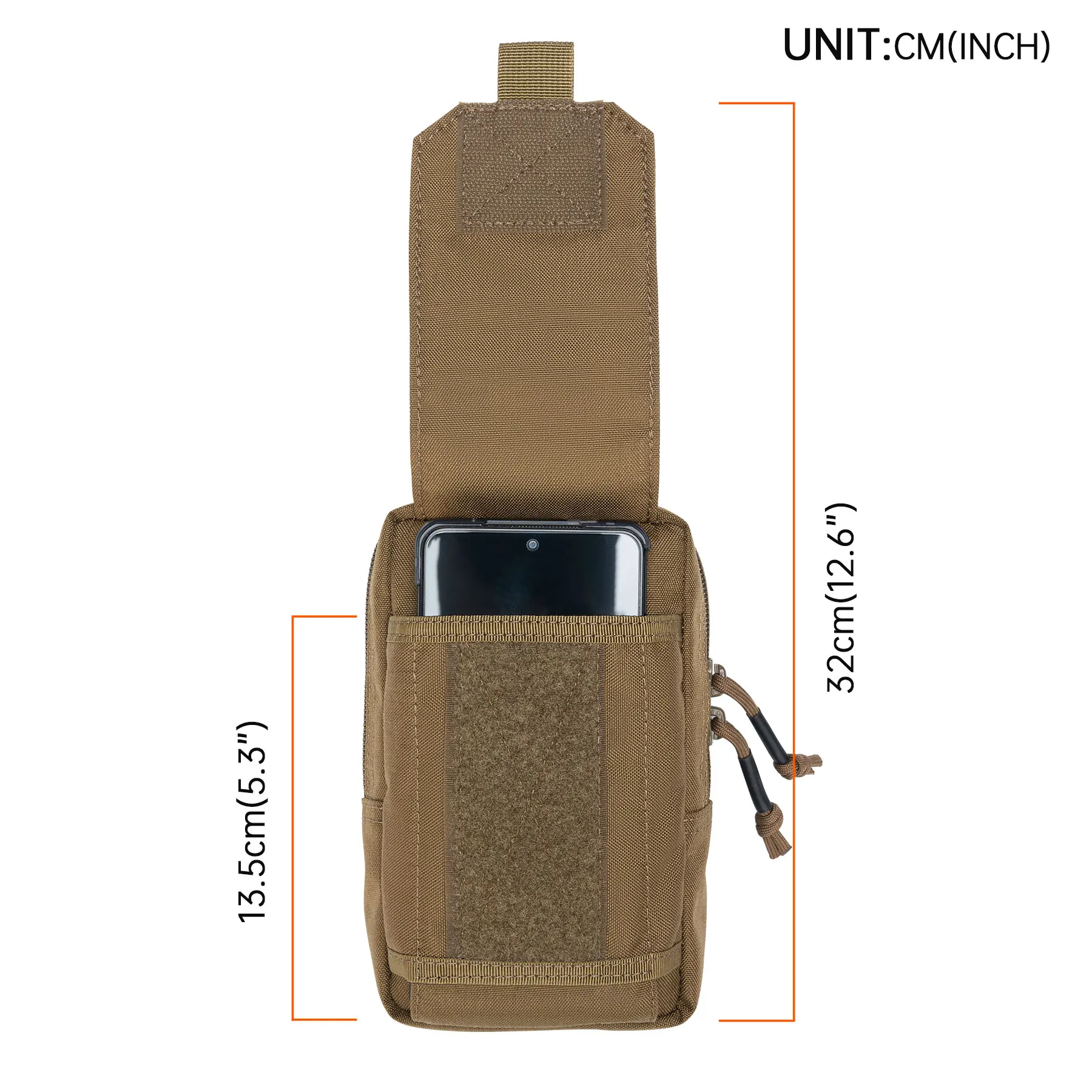Bolsa táctica MOLLE EDC para teléfono y accesorios de caza - imagen 3