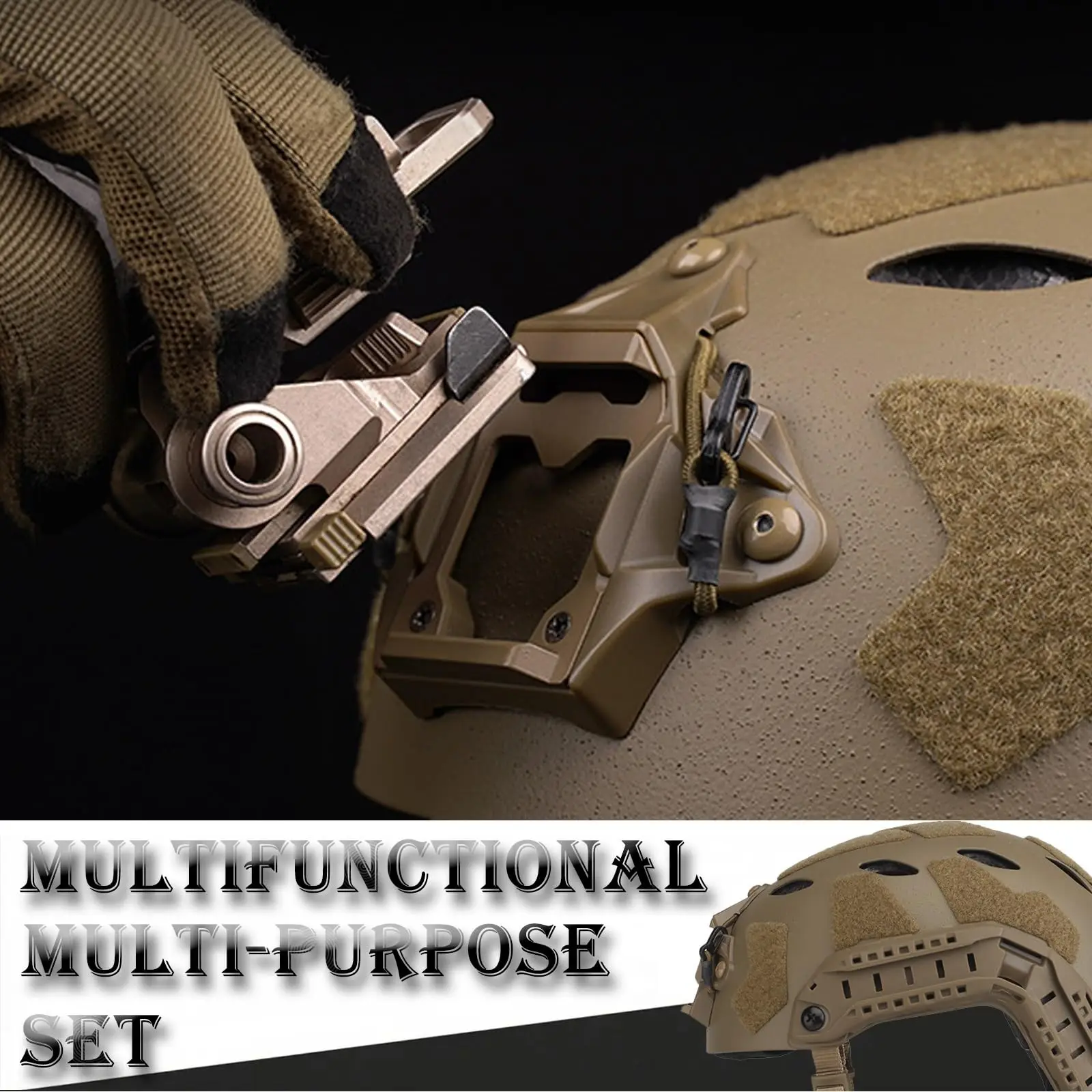 Casco táctico Airsoft con NVG, auriculares y luz de señal - imagen 4