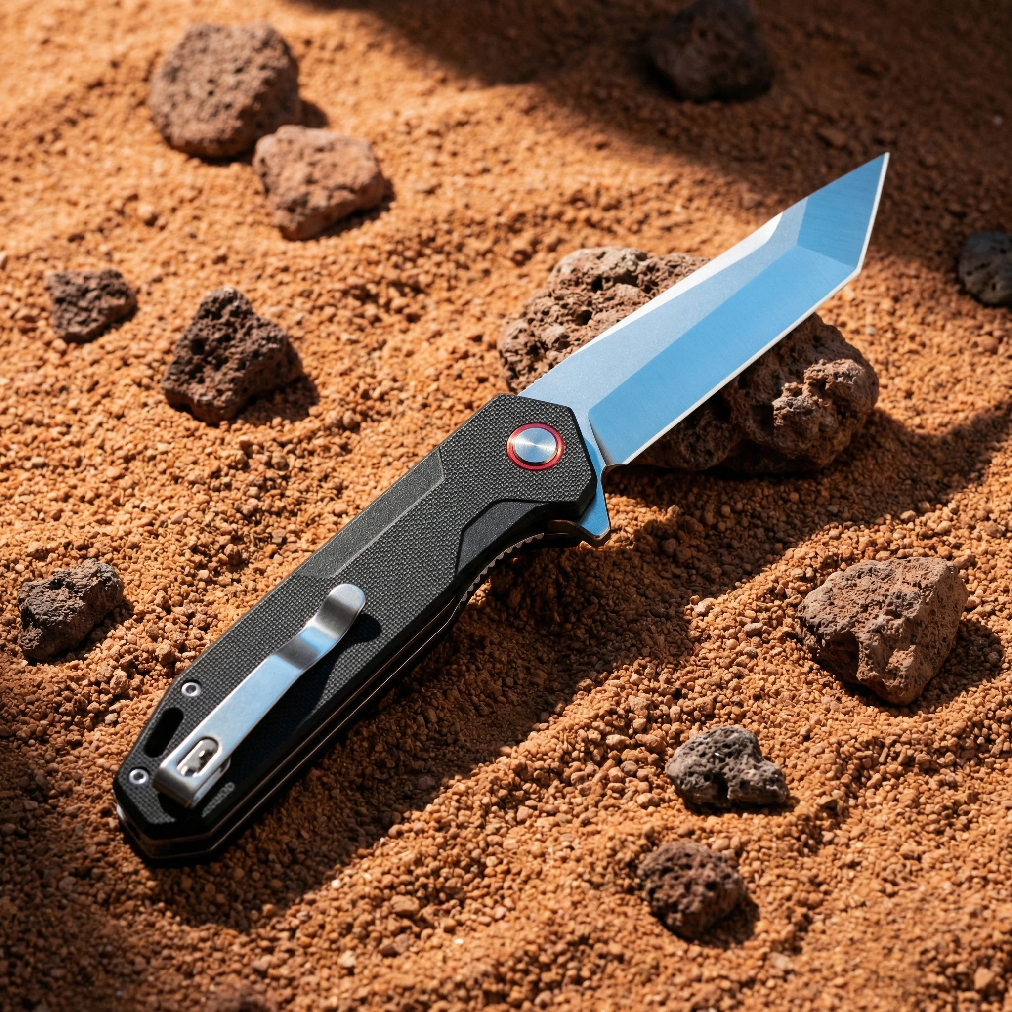 Cuchillo plegable de emergencia para senderismo y camping exterior - imagen 2