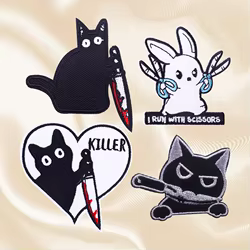 Parches bordados termoadhesivos animales – Para chaquetas de tela planchar o coser