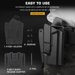 Funda táctica KYDEX Glock 17/19/19X/45 para linterna X300