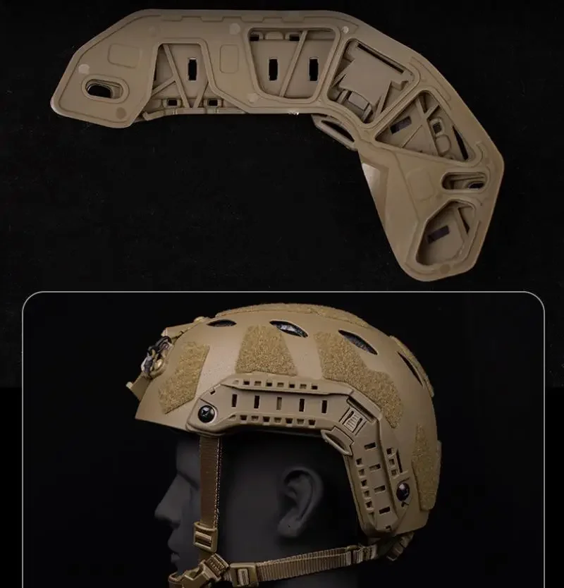 Riel guía Picatinny para casco táctico, corte rápido - imagen 3