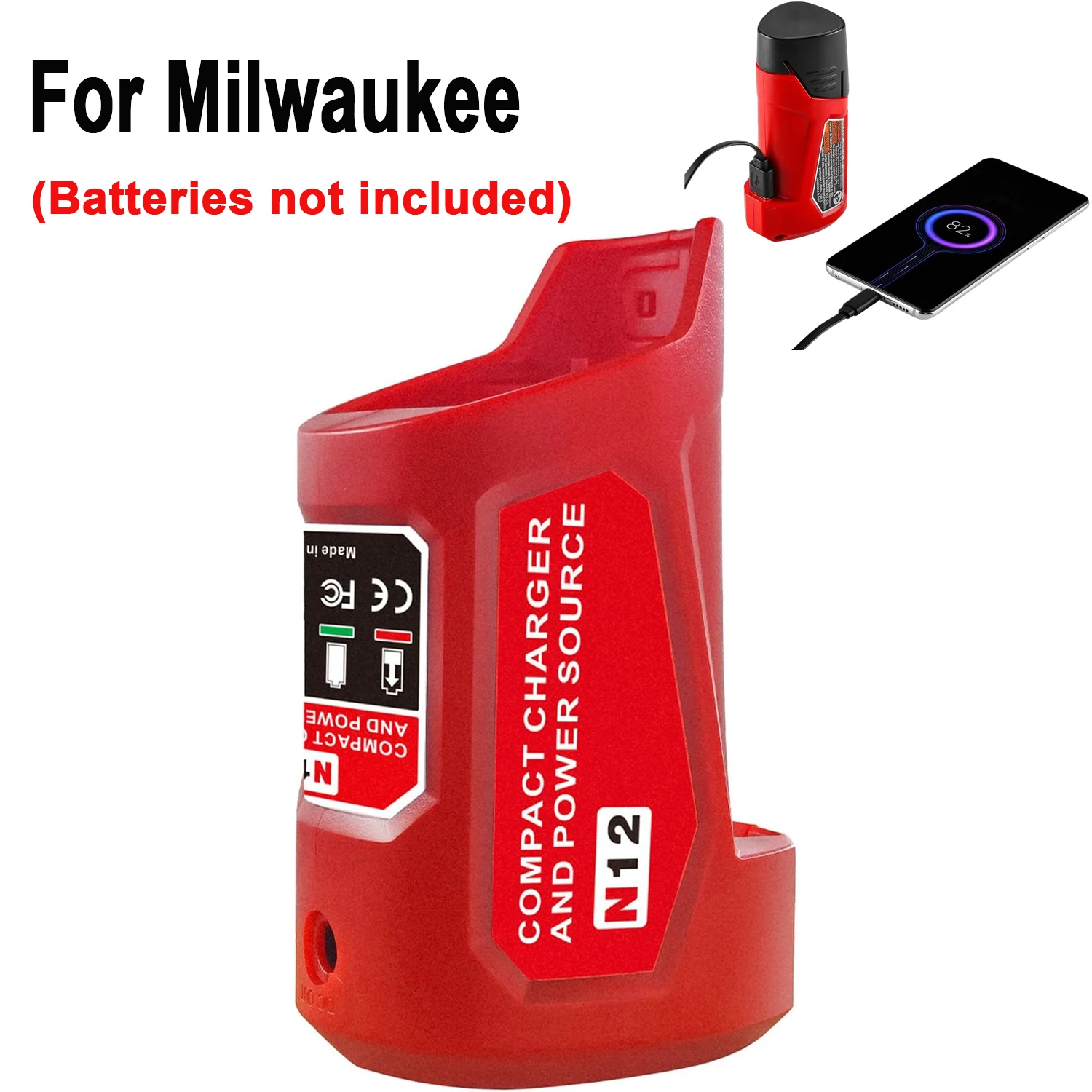 Milwaukee adaptador Li-Ion USB-C con salida CC sin batería