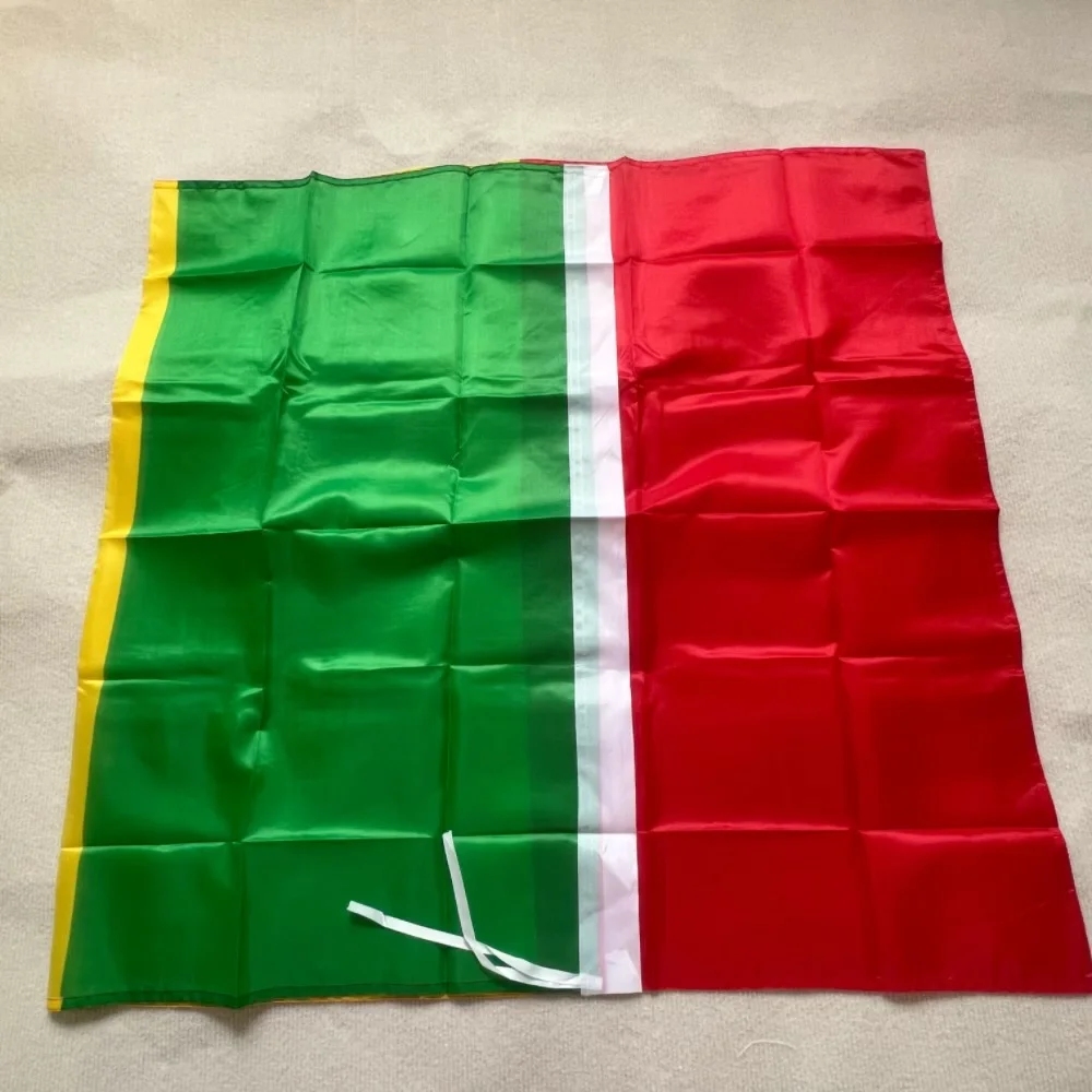 Detalle de los colores verde, amarillo y rojo de la bandera de Mali
