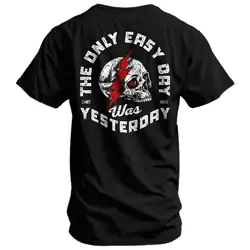 Only camiseta táctica hombre estampado calavera militar algodón