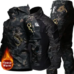 Traje impermeable militar con capucha, concha suave y bolsillos