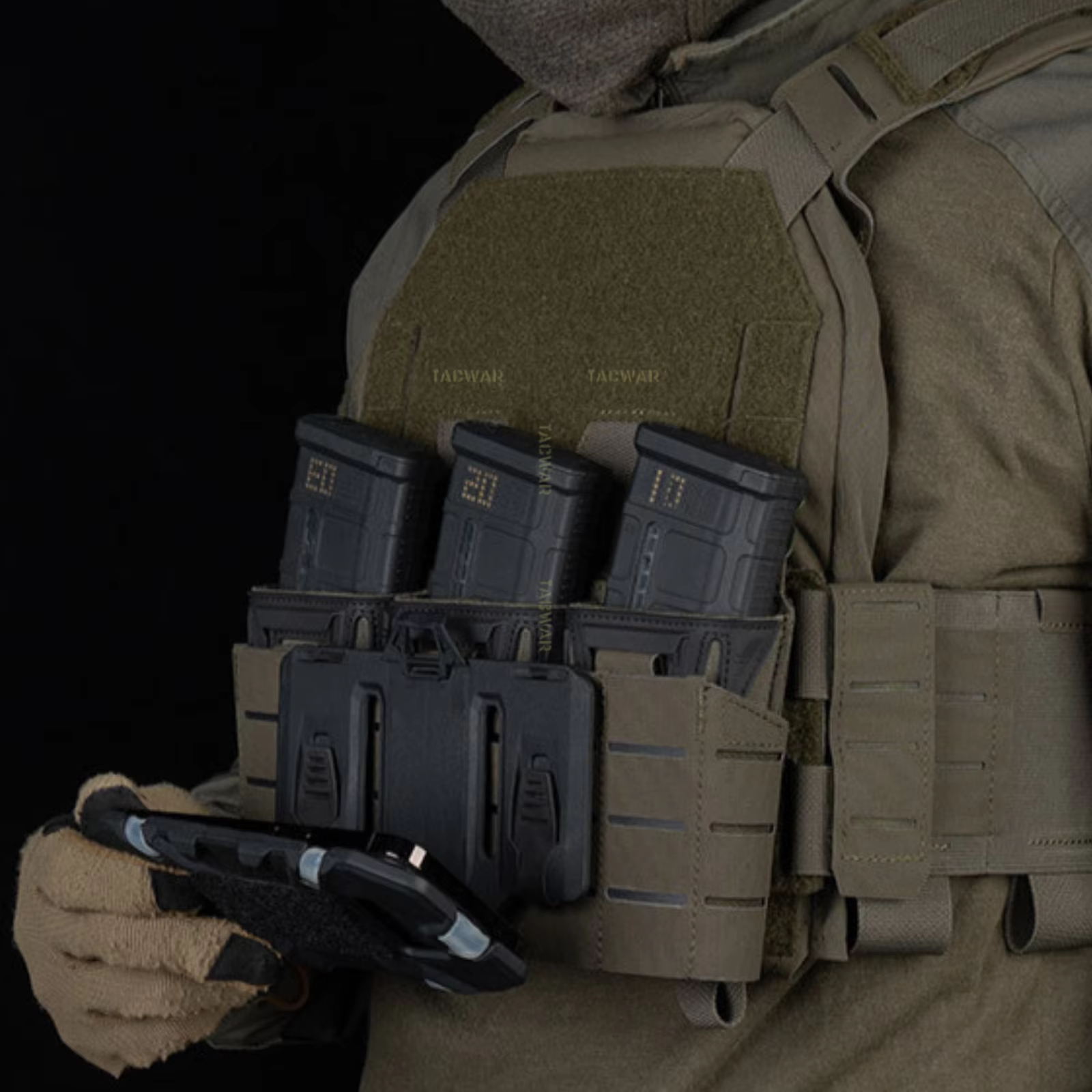 Portaplacas MOLLE Airsoft sistema modular segunda capa K-Z - imagen 4