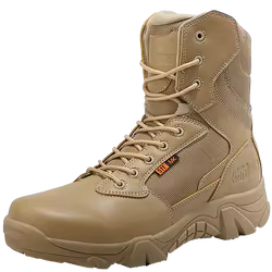Botas tácticas de cuero impermeables y transpirables para hombre
