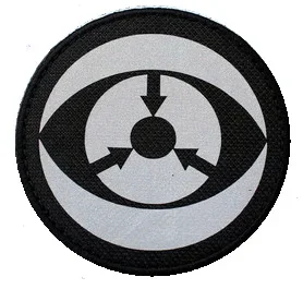 SCP emblema parche táctico reflectante circular negro con velcro - imagen 2