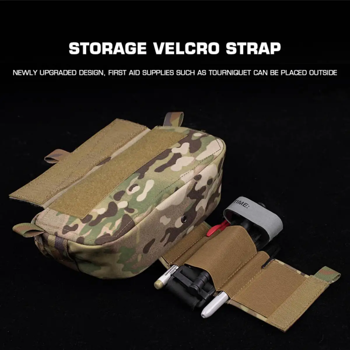 Riñonera táctica MOLLE con velcro para cargadores, IFAK y EDC - imagen 4