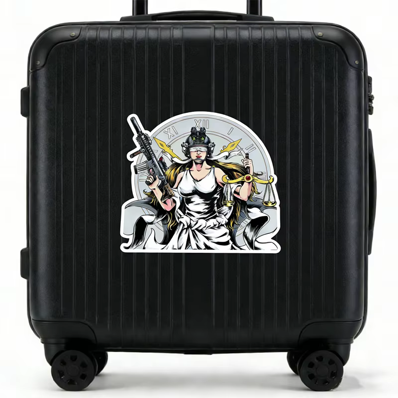 Justice Armed Goddess pegatinas tácticas para decoración - imagen 5