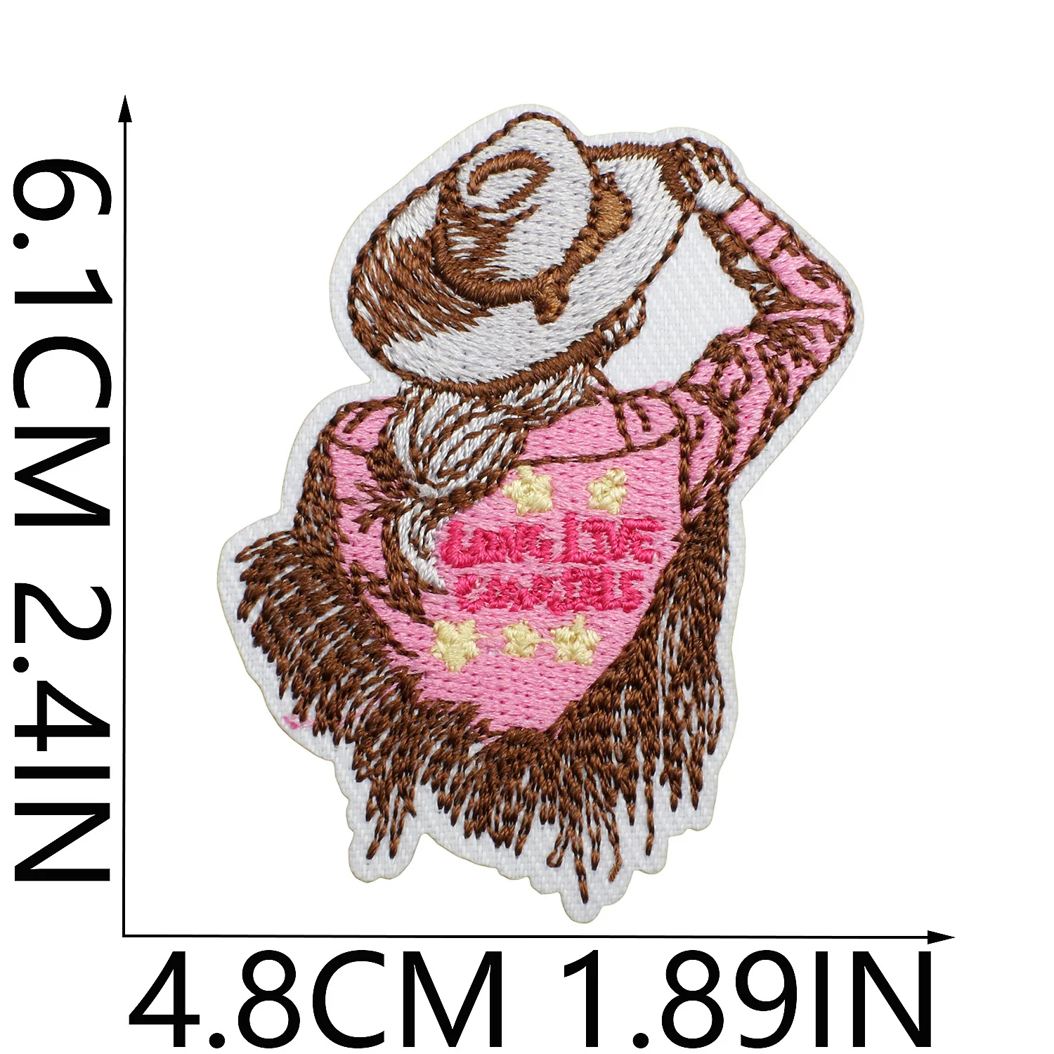 Aplique vaquero con Pony rosa