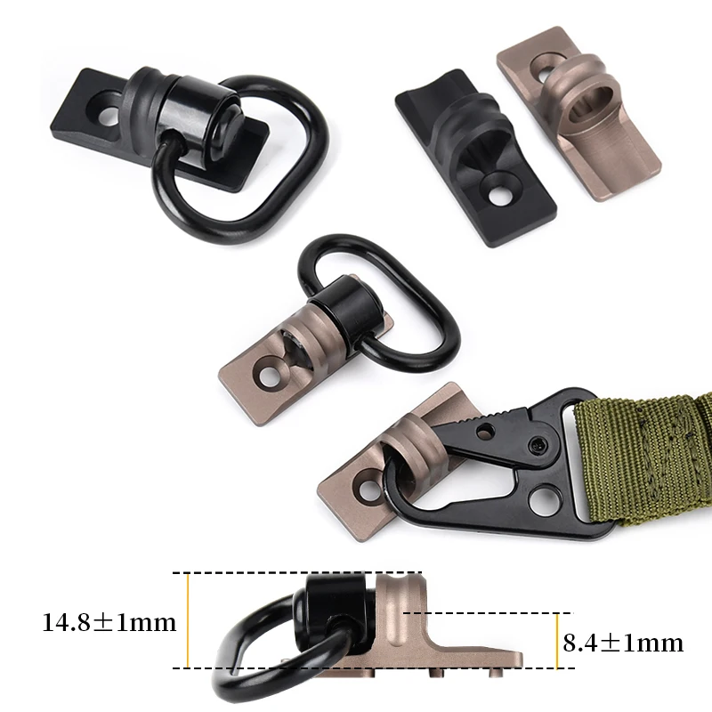 Montaje QD táctico para riel M-LOK, base metálica de correa - imagen 5