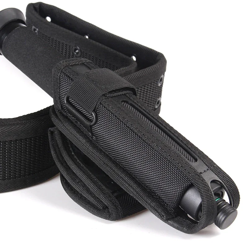 Funda táctica para bastón con cinturón y rotación completa EDC