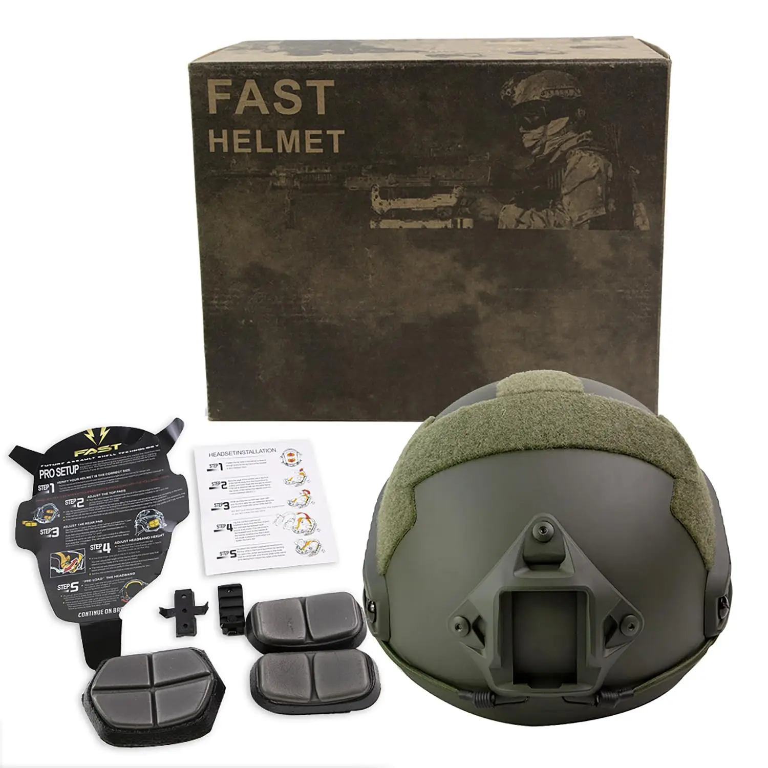 BOOIU Casco táctico Airsoft rápido ABS para exteriores - imagen 2