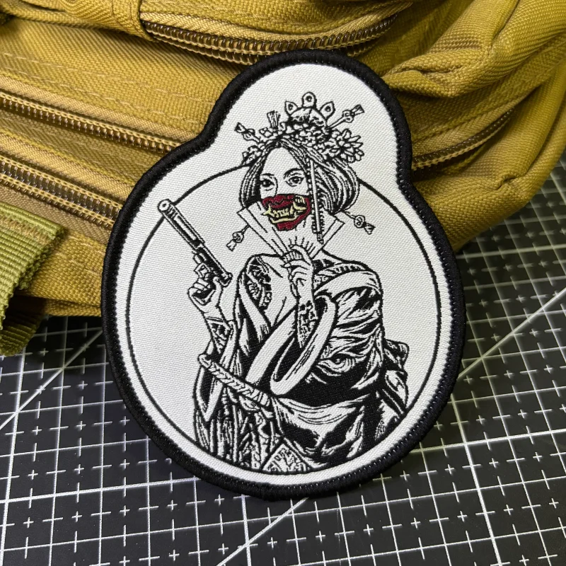 Parche táctico bordado demonio gancho y bucle para mochila - imagen 2