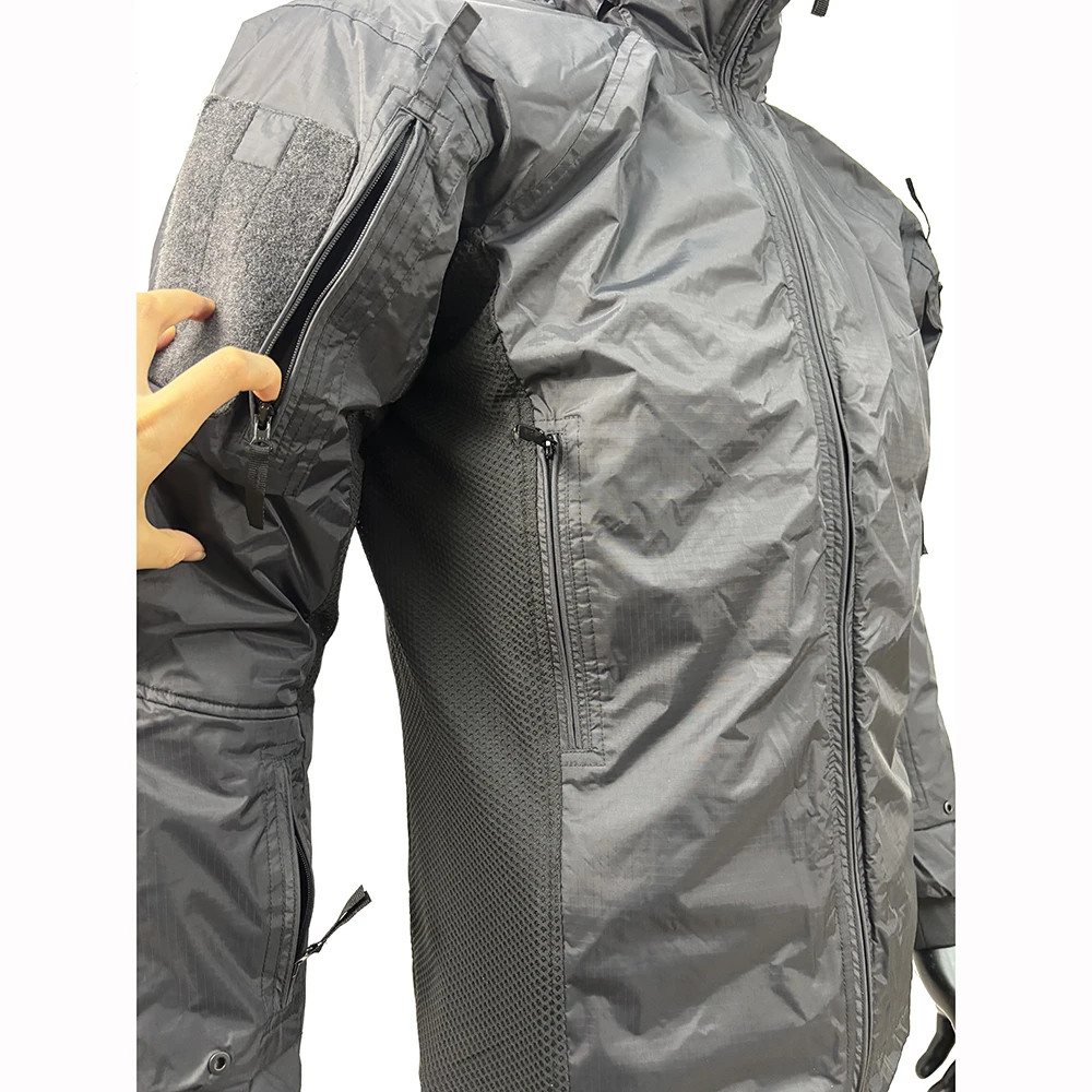 UF Chaqueta táctica Soft Shell ultraligera negro Delta Ace Gen.3