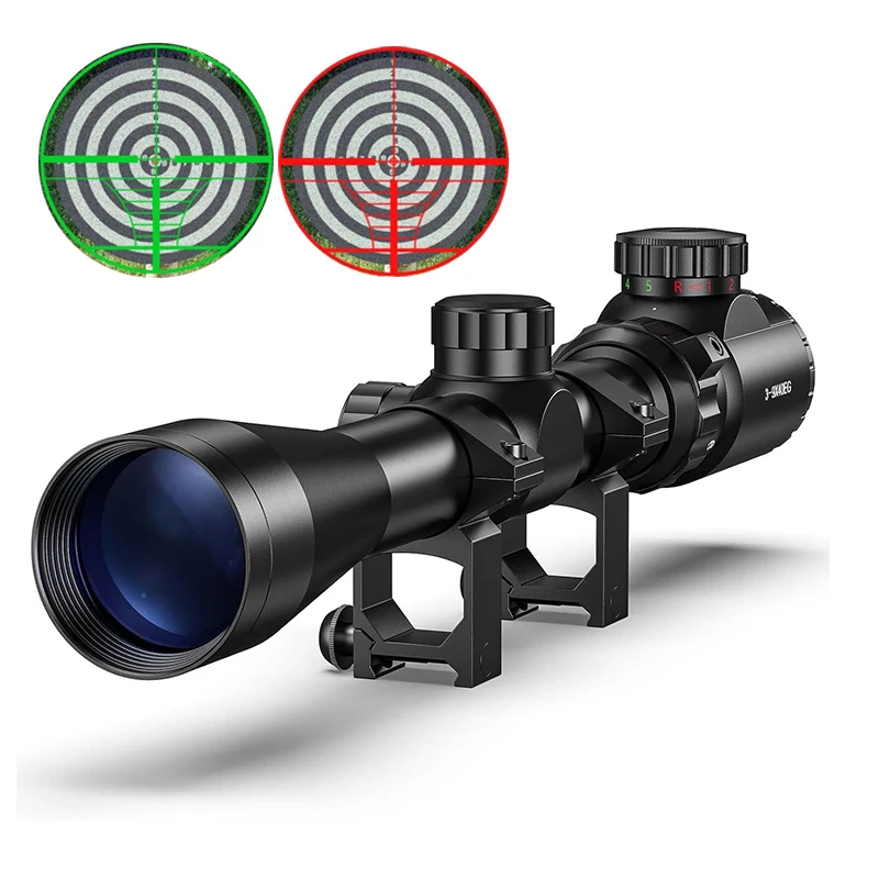 Visor 3-9x40 retícula rojo verde rifle táctico - imagen 2