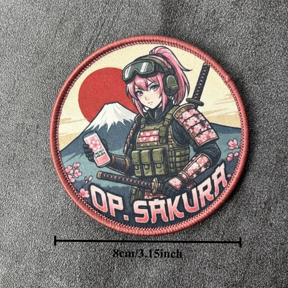 Parche táctico OP.SRKUR chica militar velcro para mochila y brazalete - imagen 2