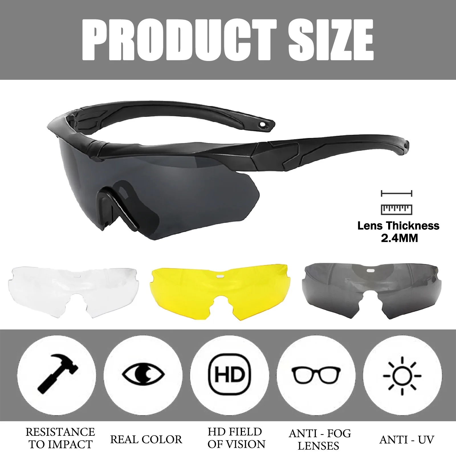 Casco táctico completo AQzxdc con visera facial, gafas y linterna LED - imagen 3